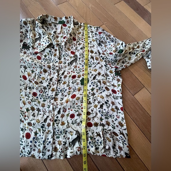 Samantha Pleet Glance Blouse Illuminated Print Unicorn Floral Top 4X - Picture 11 of 16